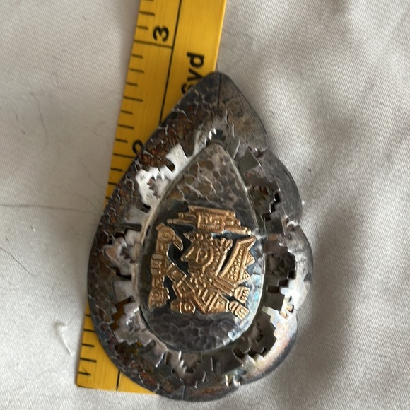 Peruvian Silver & gold broach - Picture 12 of 12